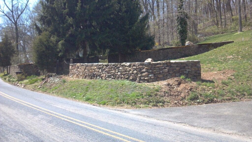stone retaining wall