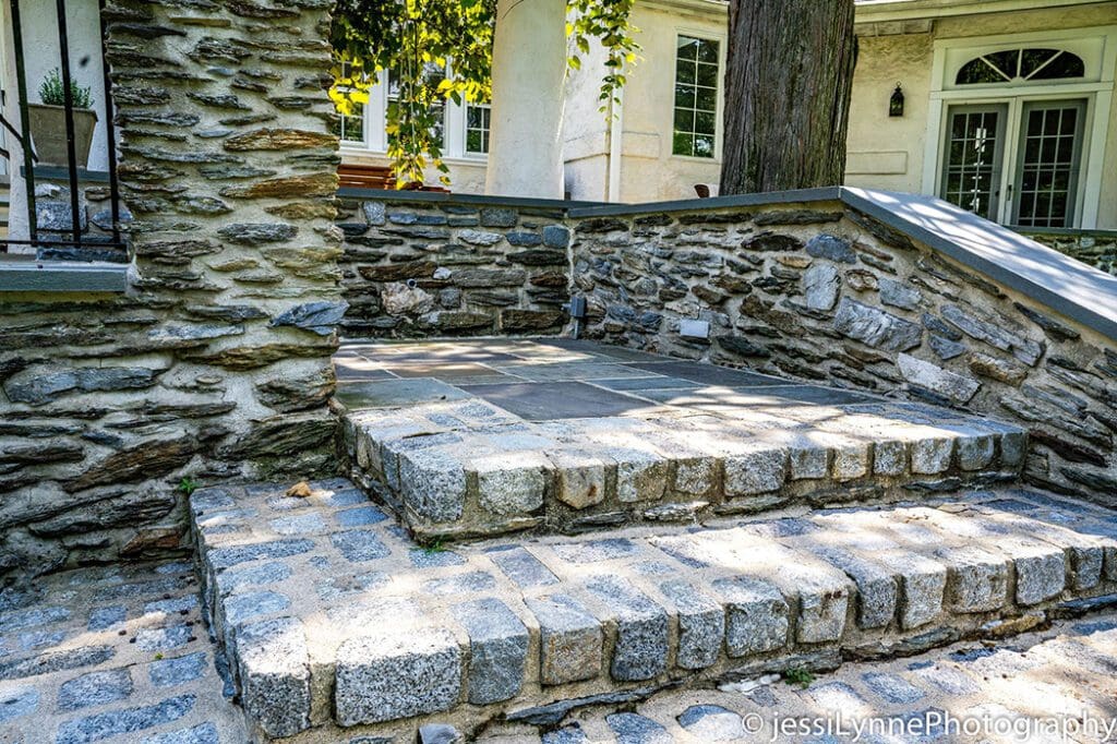 wide stone stairs