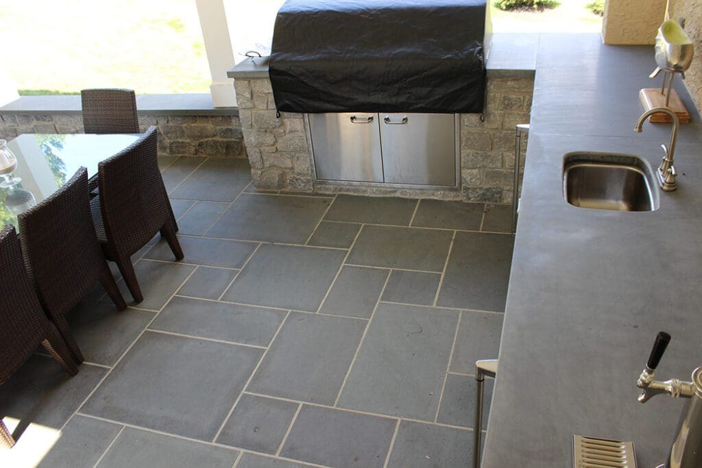 Outdoor kitchen with sink